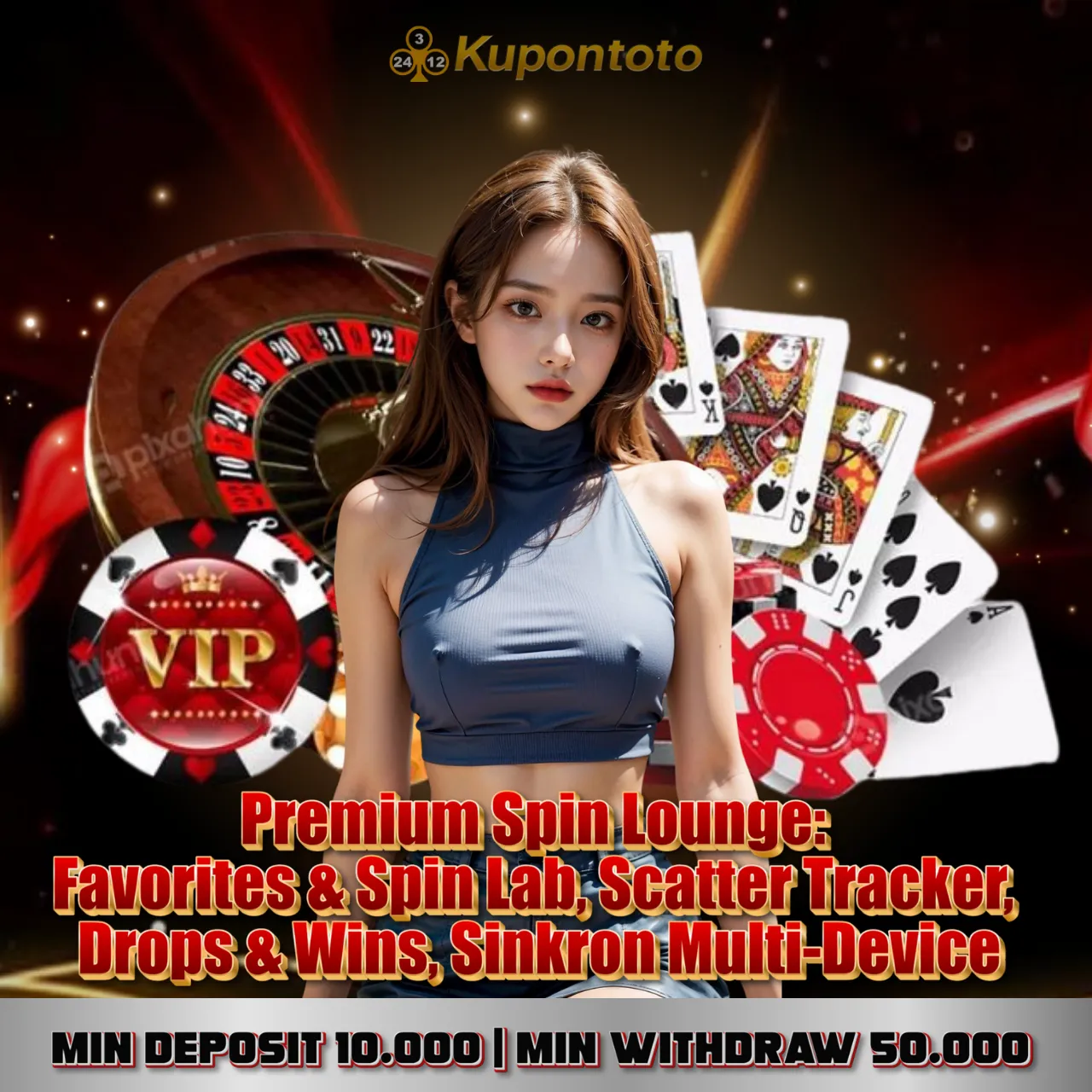 Kupontoto | Premium Spin Lounge: Favorites & Spin Lab, Scatter Tracker, Drops & Wins, Sinkron Multi-Device